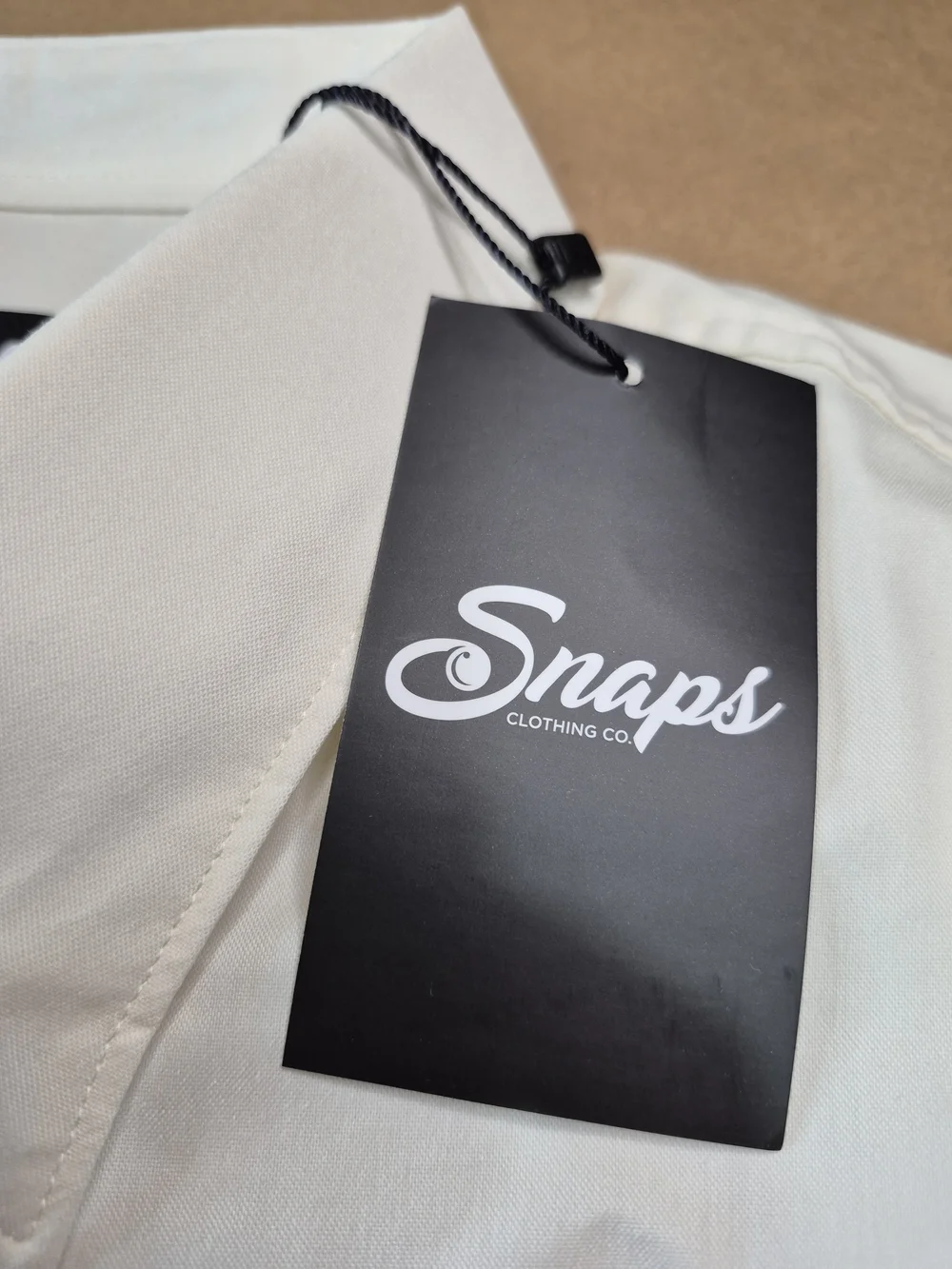 Snap Cream Short-Sleeve Casual Pearl Snap Shirt 3415/379